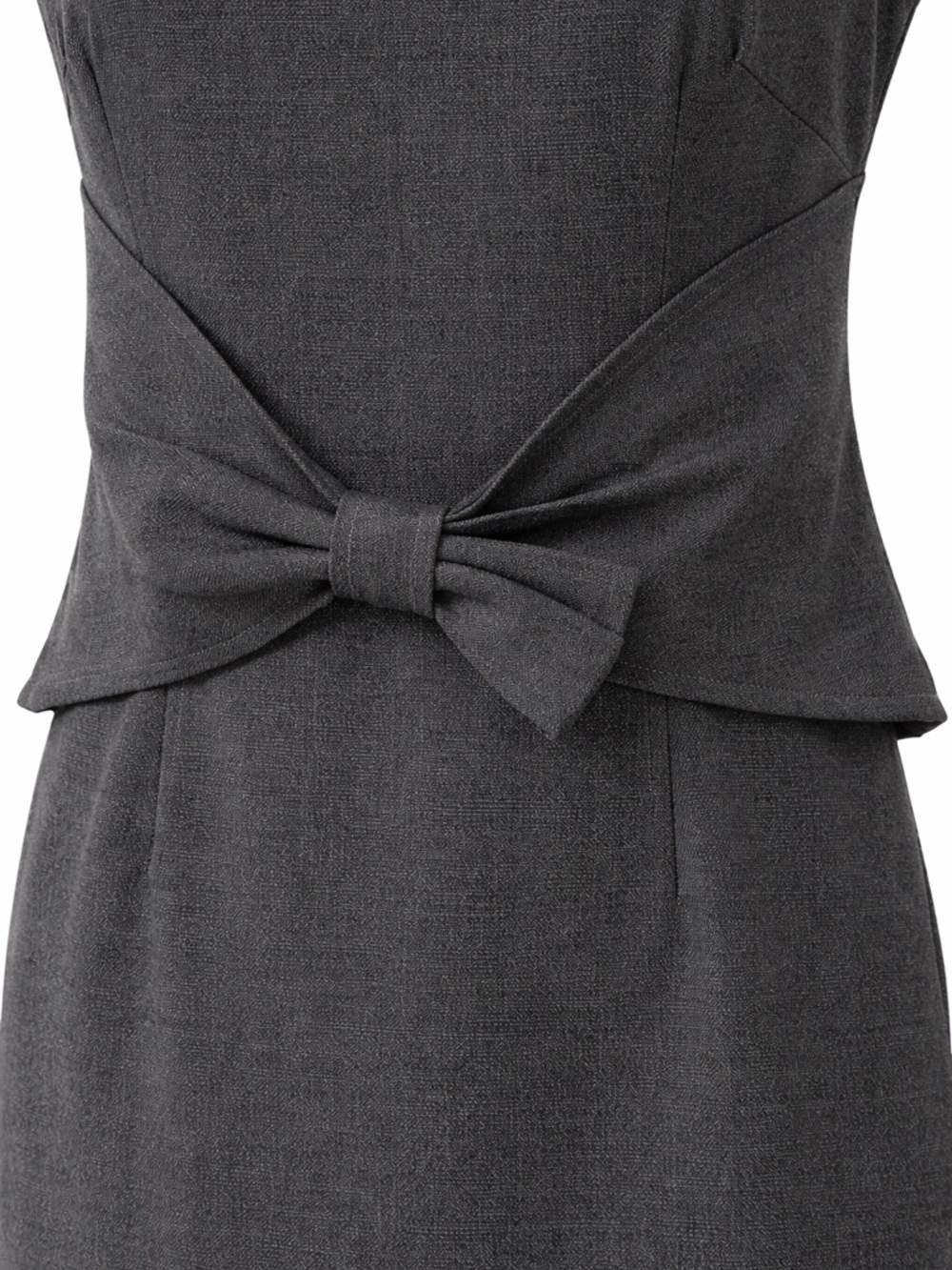 David Meister Black Sheath Dress Size 4 Bow Waist Cocktail Classic Minimalist - Picture 3 of 5
